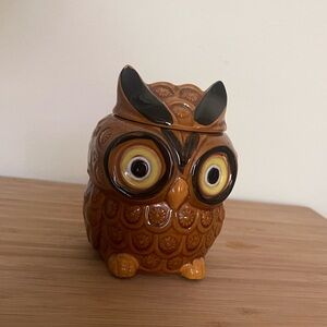 Vintage Owl - Sugar Bowl with Lid